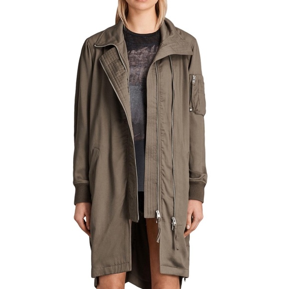 ALLSAINTS Dark Green Oren Light Parka - Picture 2 of 10
